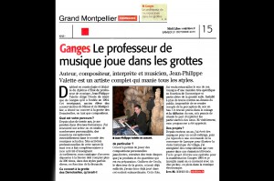 Article Interview Jean Philippe Valette journal Midi Libre 31102015 www.jpvmusique.com